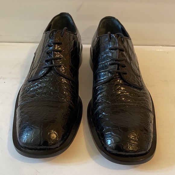 Laudino CACCIN - Genuine Alligator Oxfords - New in Box - Made in Italy - Picture 2 of 9